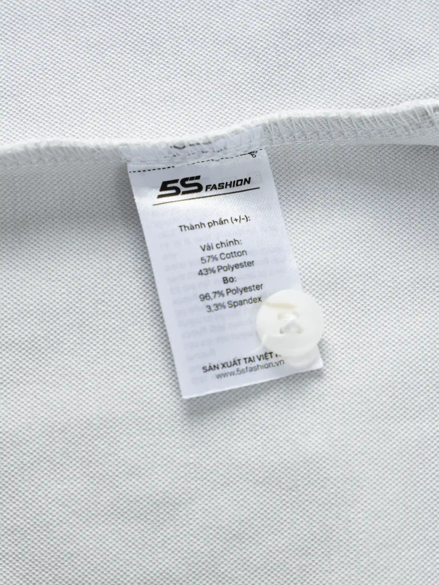 Áo Polo Nam 5S Fashion Trơn Bo Dệt Jacquard Slimfit APC25062