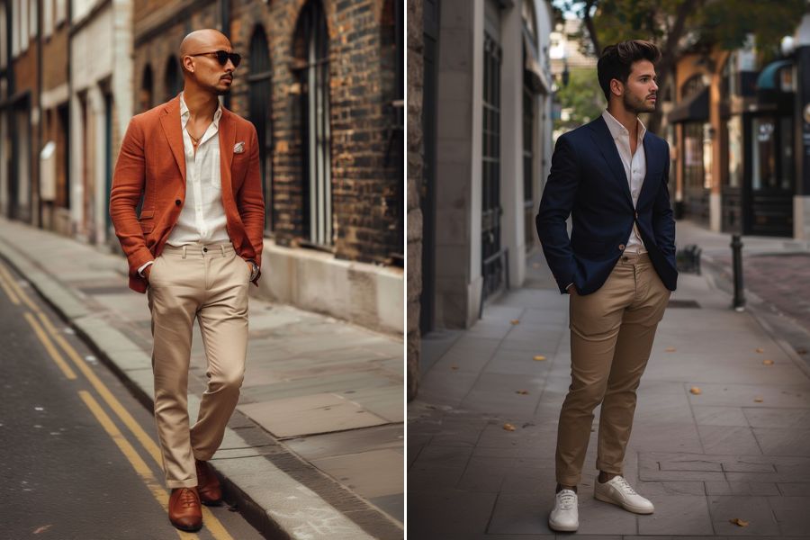 Phối áo sơ mi vải xô nam với áo vest/ blazer