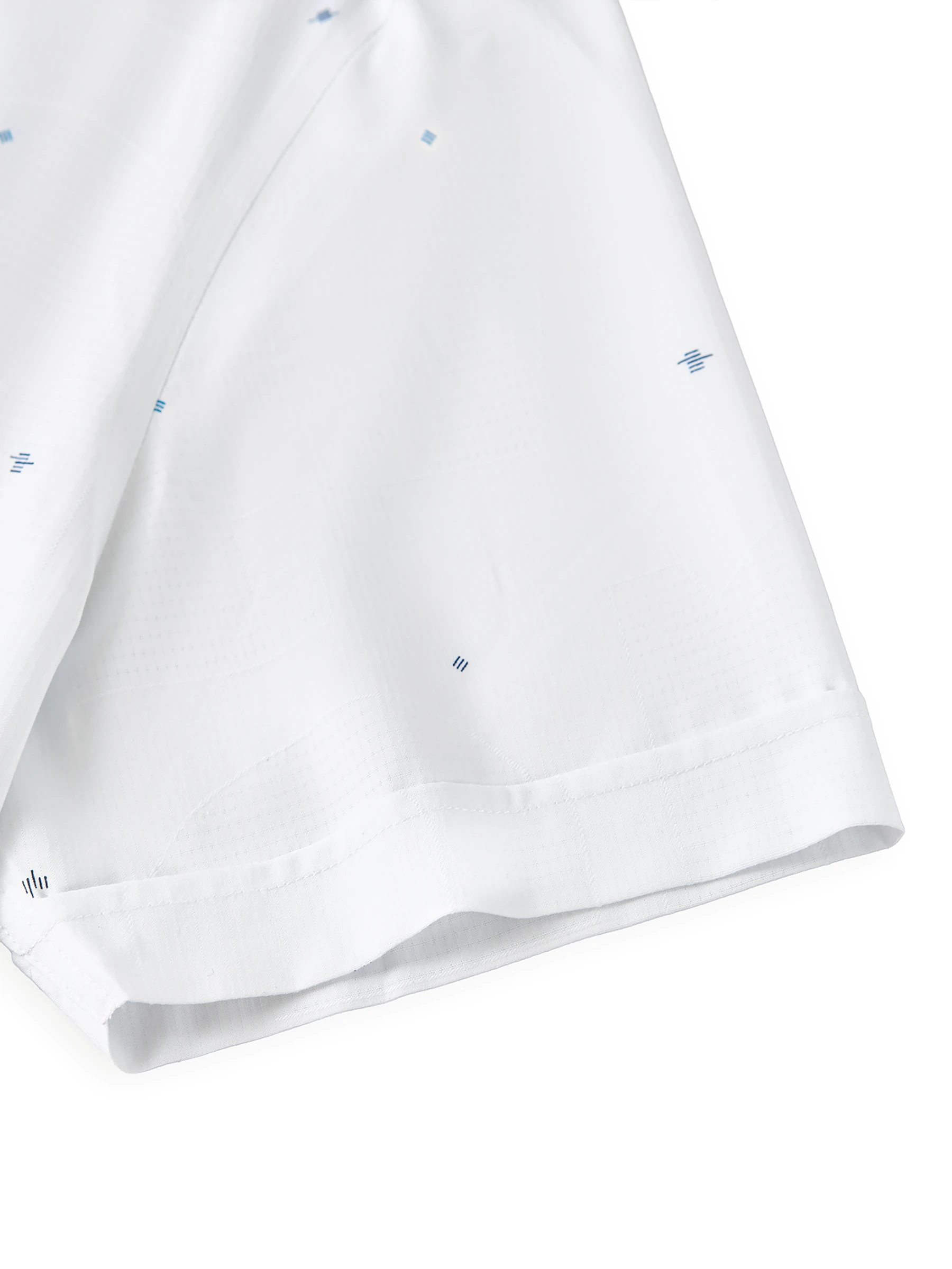 Áo Sơ Mi Nam Ngắn Tay 5S Fashion Họa Tiết Màu Trắng Slimfit ASC25034