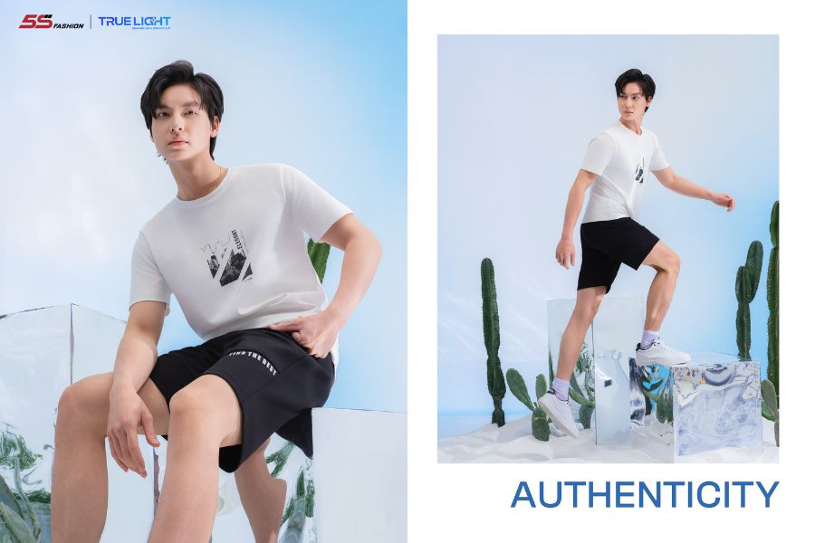 Áo thun nam họa tiết hoa lá 5S Fashion