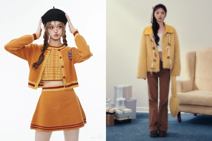 Những trang phục có tông đỏ cam rực rỡ giúp bạn tăng cường hỏa khí