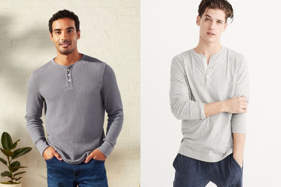 Những mẫu áo Henley hot nhất hiện nay