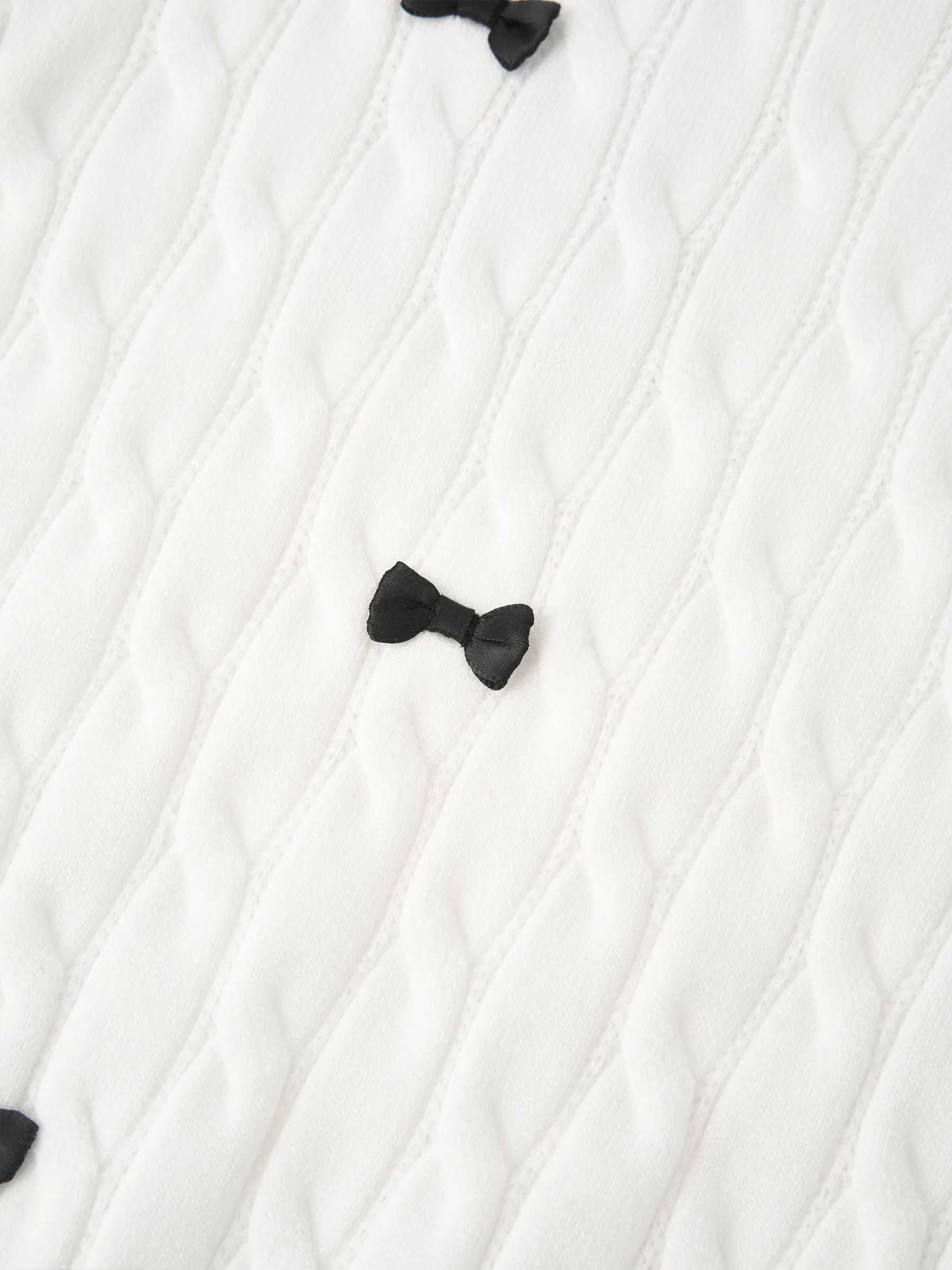 Áo Len Bé Gái Đính Nơ 5S Fashion Kiểu Vặn Thừng Phom Regular G0ALE25001