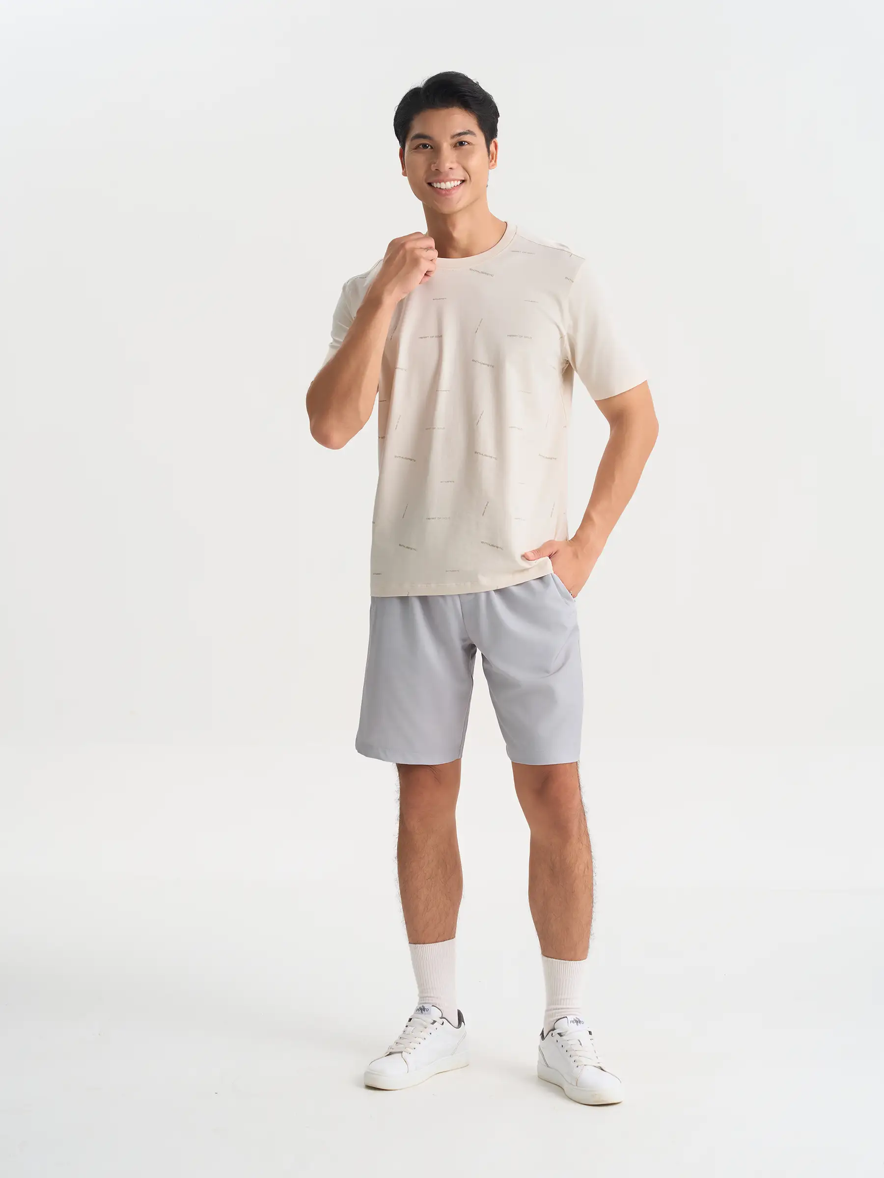 Áo Thun Nam Cotton Họa Tiết 5S Fashion Phom Casual ATS25065