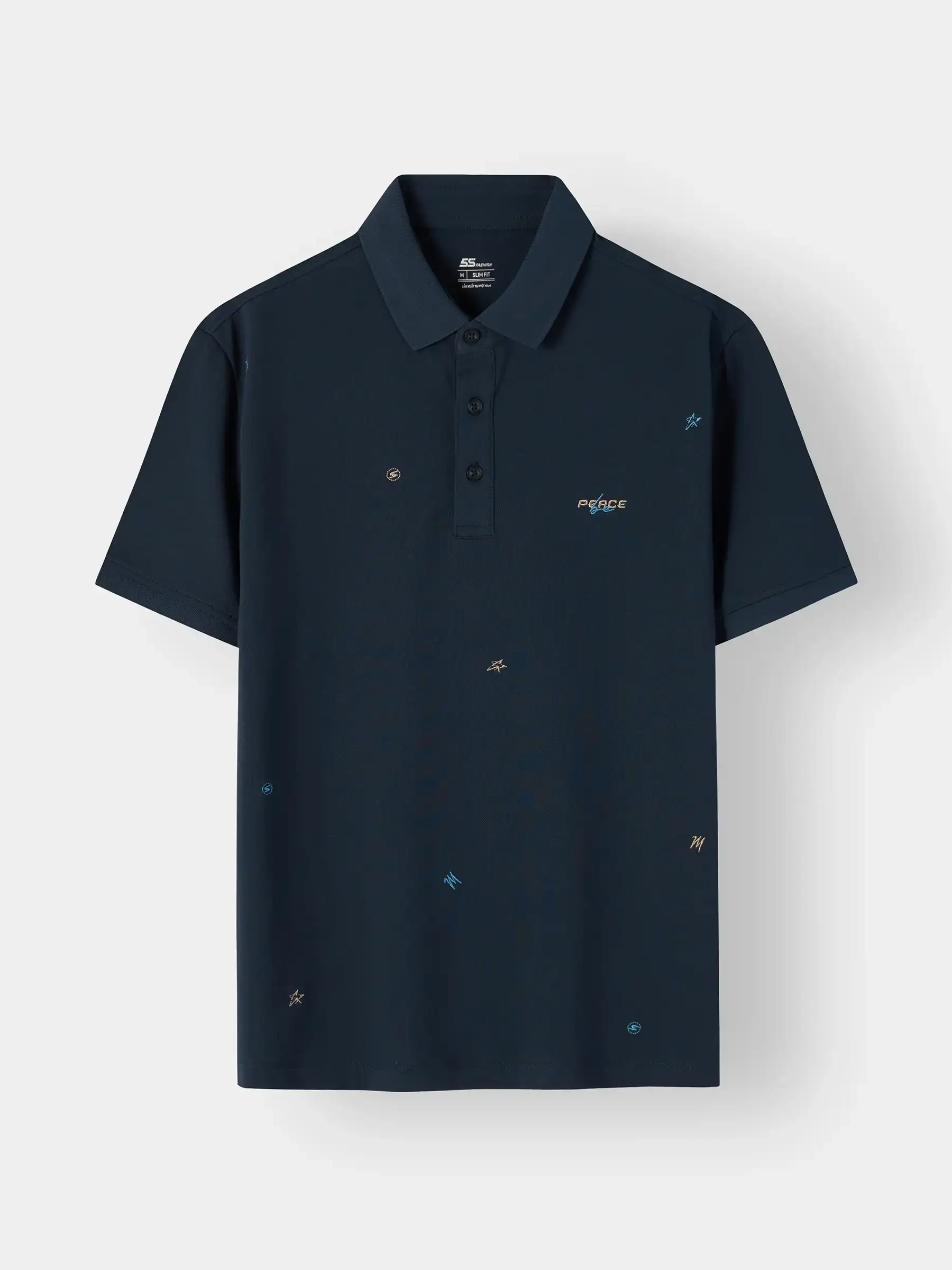 Áo Polo Nam 5S Fashion Thêu Họa Tiết Phom Slimfit M0APC26093