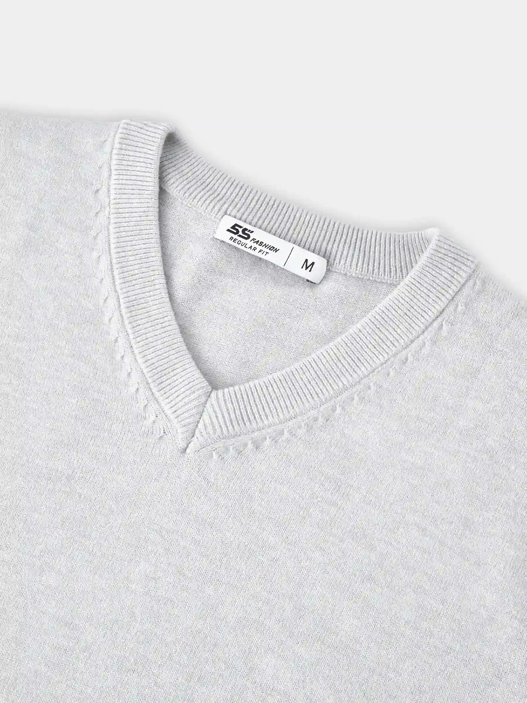 Áo Len Nam Cổ V 5S Fashion Trơn Basic Phom Regular M0ALE25005