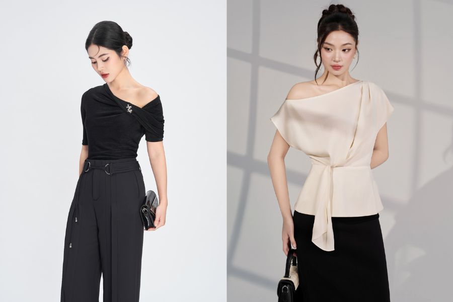 Áo/váy lệch vai dành cho nàng bắp tay to