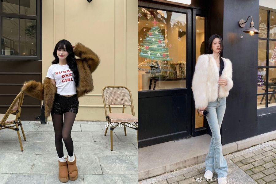 Áo lông thú sang chảnh