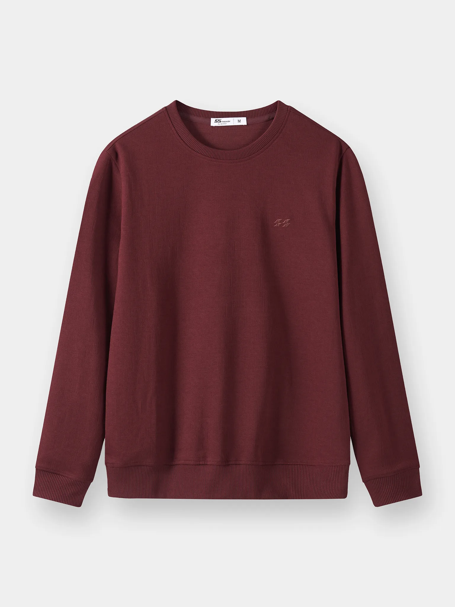 Áo Nỉ Nam 5S Fashion Trơn Thêu Logo Phom Slimfit M0ANI25008