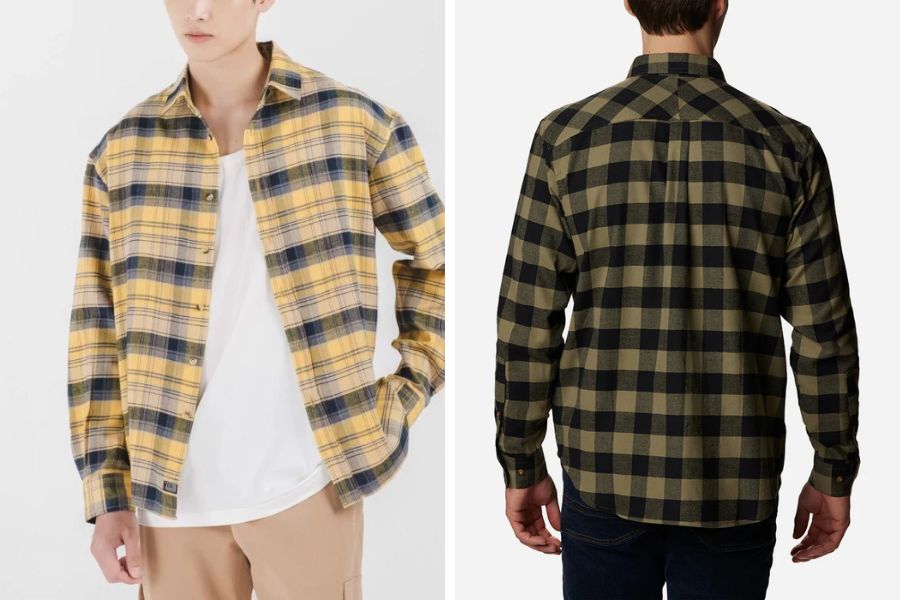 Áo sơ mi flannel trẻ trung