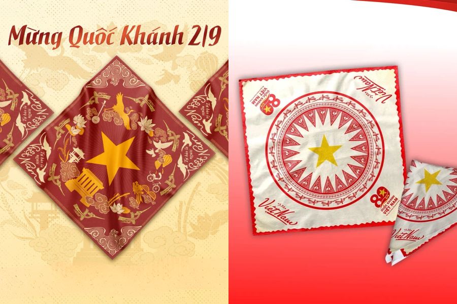 Khăn bandana cờ đỏ sao vàng