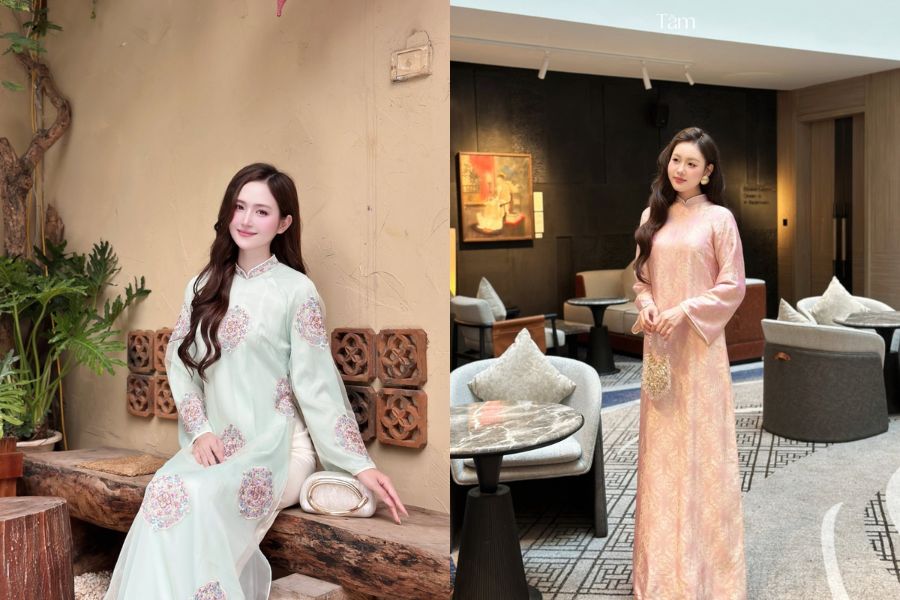 Chất liệu lụa tơ tằm thượng hạng của ái dài Tằm by Thương