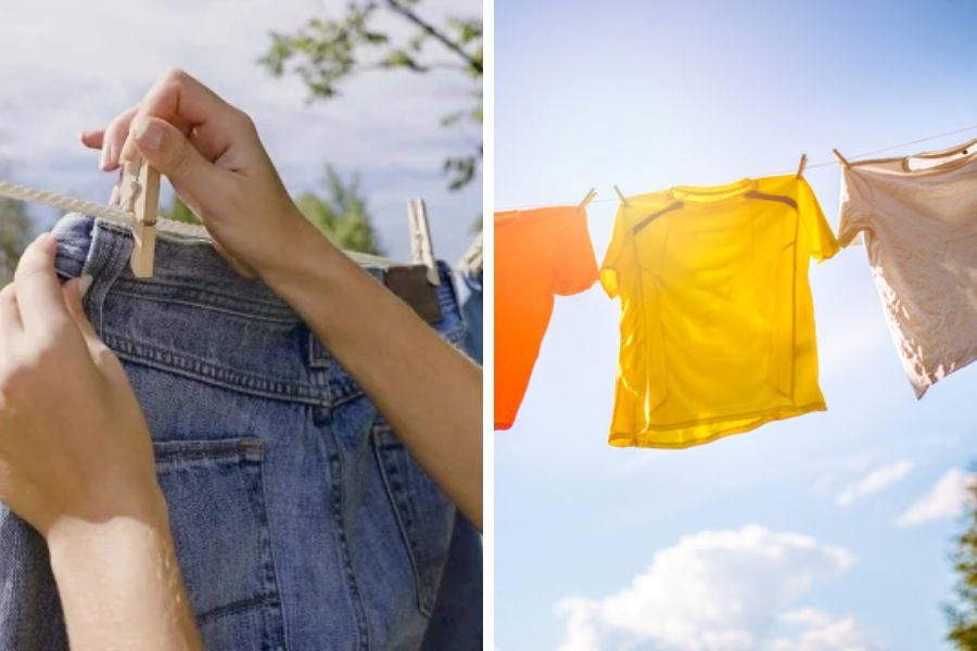 Limit Drying Clothes In Direct Sunlight