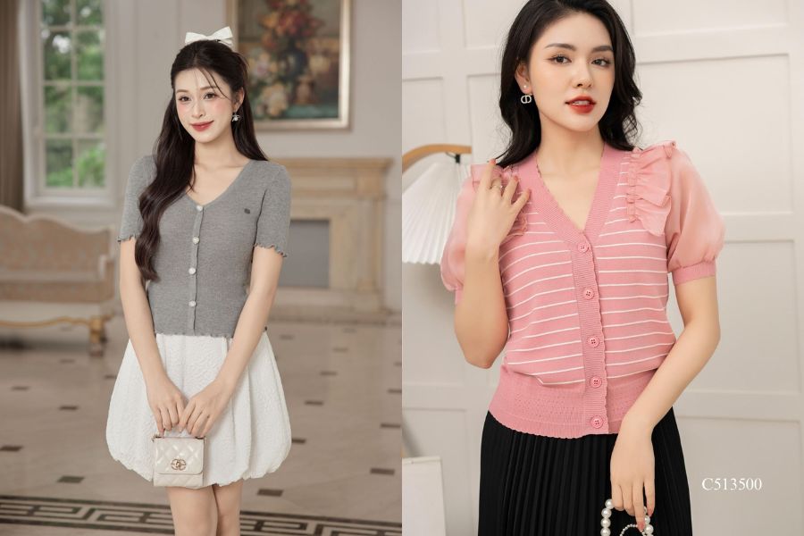 Áo mongtoghi cổ V