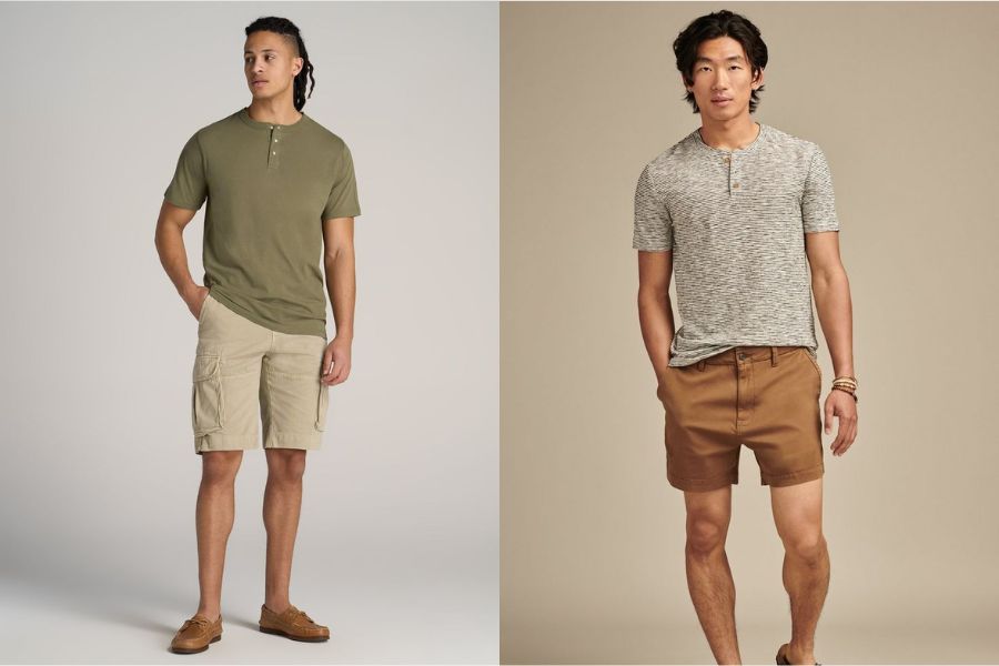 áo henley mix&match quần short