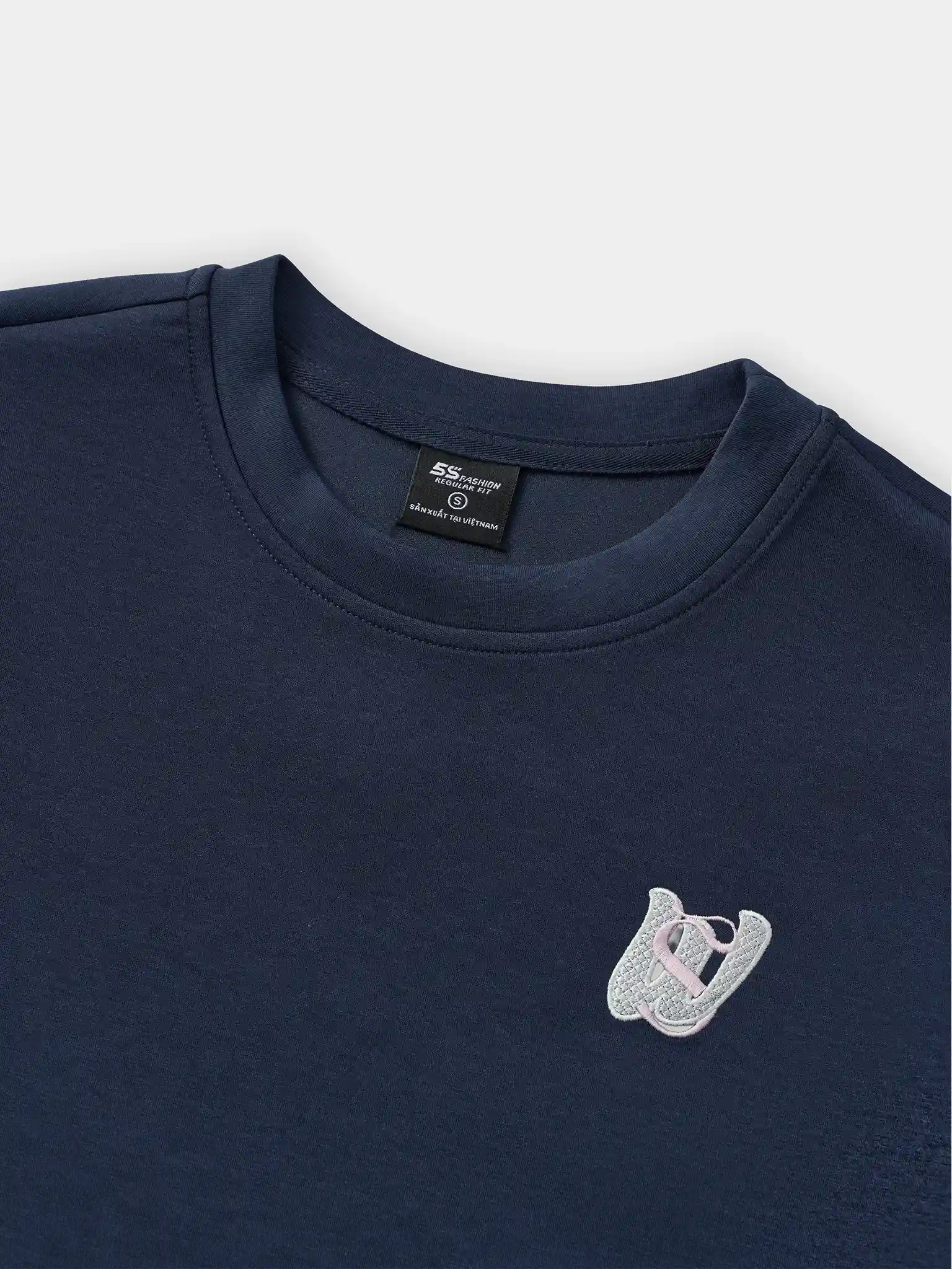 Bộ Nỉ Nữ Cổ Tròn 5S Fashion Thêu Basic Phom Regular WBNI25004