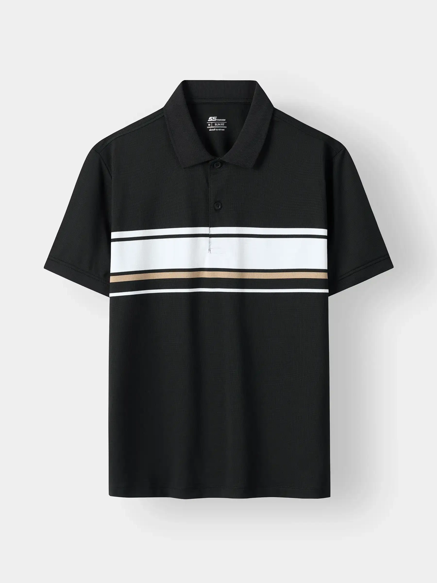 Áo Polo Nam 5S Fashion Phối Sọc Kẻ Ngang Phom M0APC26090