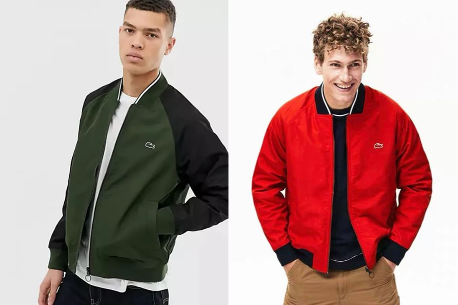 Áo bomber nam hàng hiệu Lacoste mang đến vẻ thanh lịch, đầy phong cách