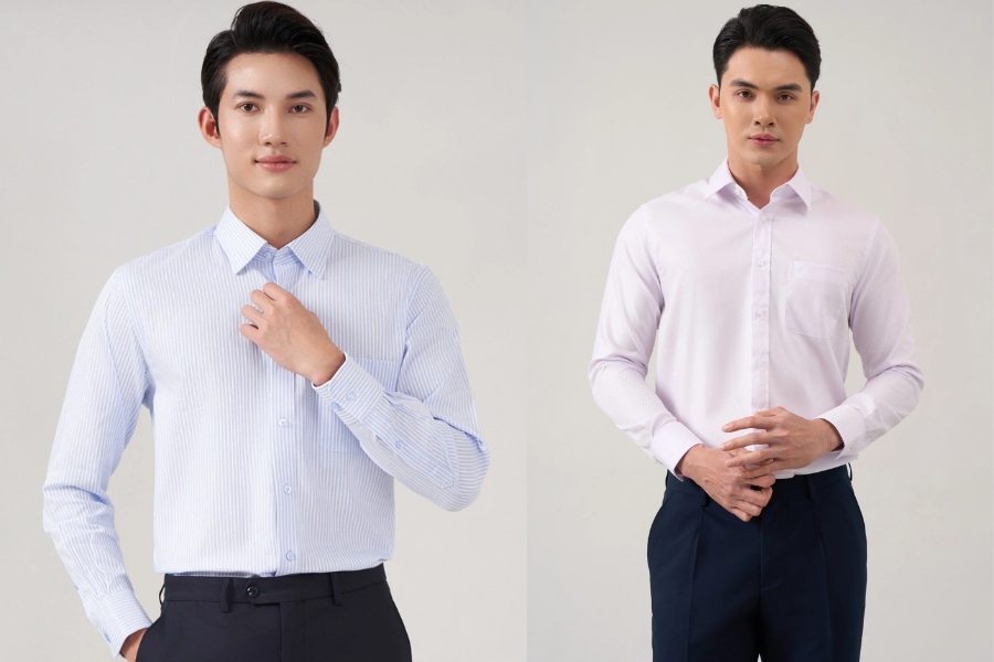 Lựa chọn form áo sơ mi nam khi phối cùng vest