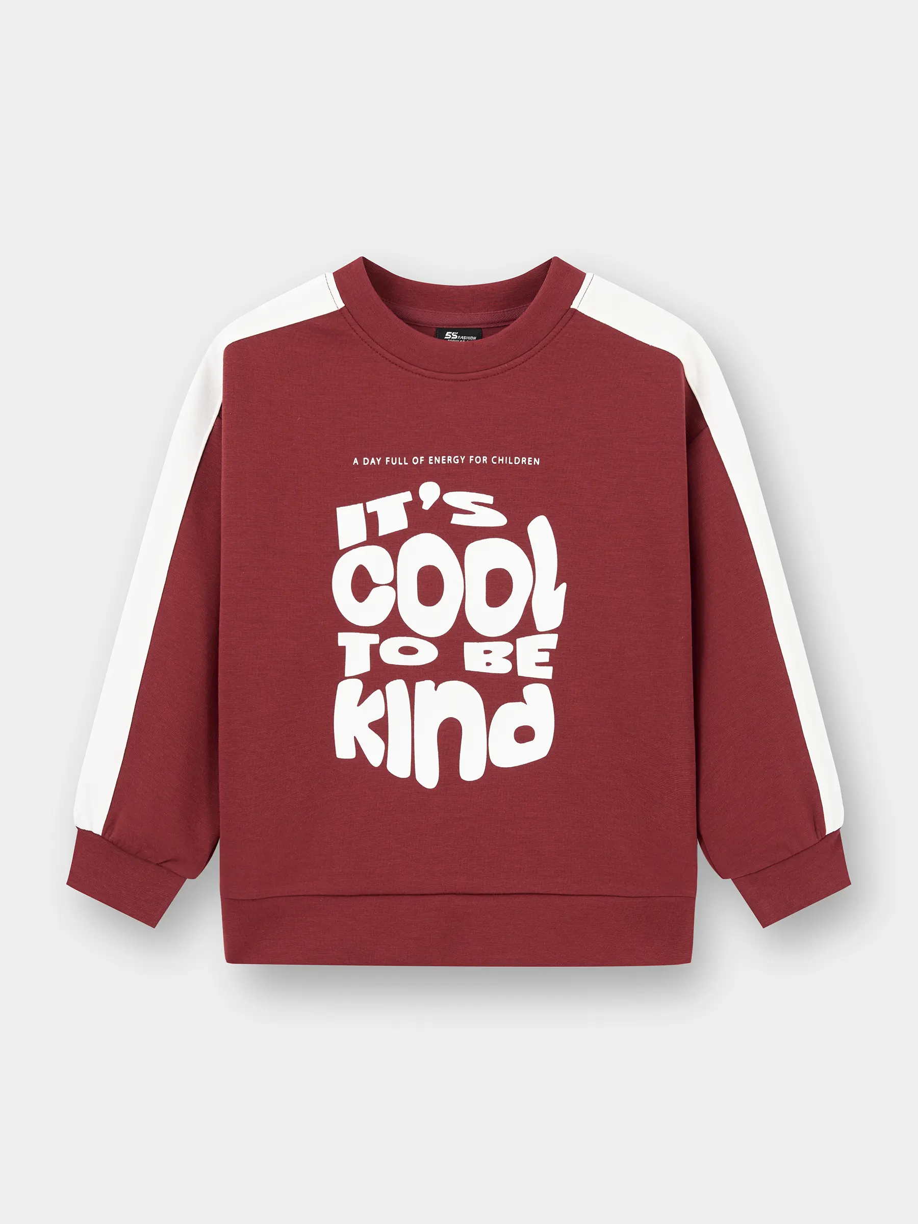 Áo Nỉ Bé Trai Bé Gái 5S Fashion Can Phối In Chữ KBANI25001