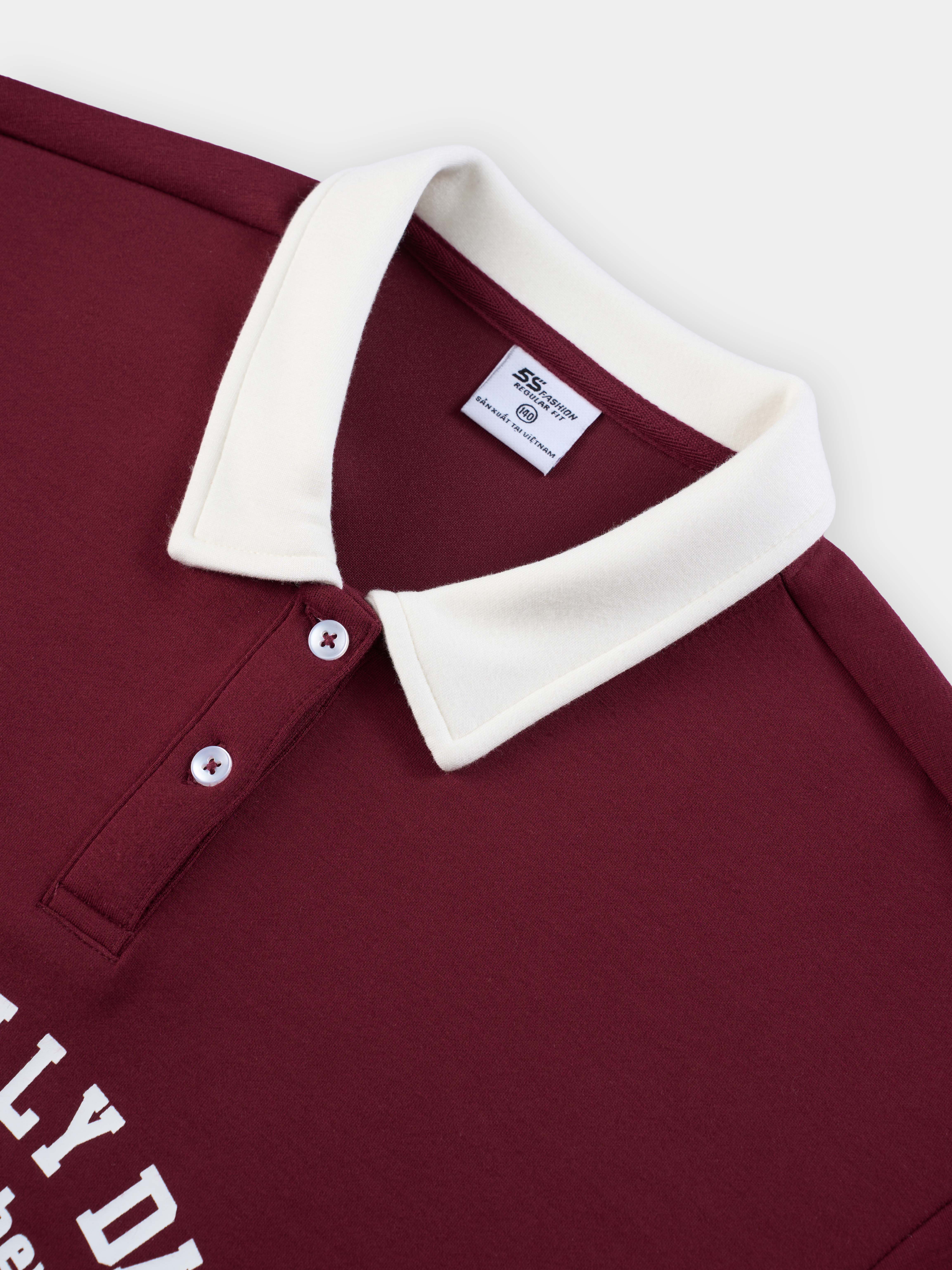 Set Bộ Nỉ Bé Gái 5S FASHION Cổ Polo Phối, In Hình Dễ Thương GBNI26043