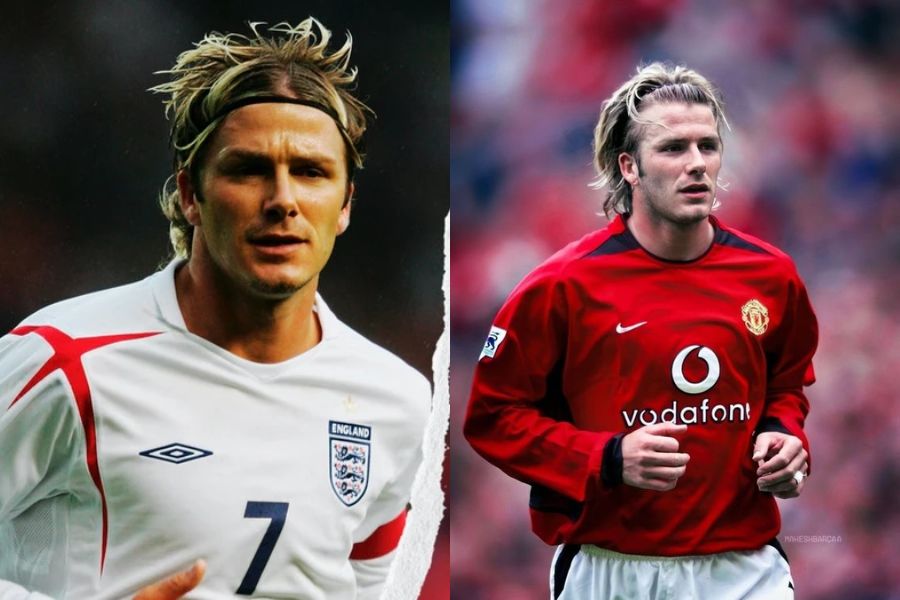 David Beckham kết hợp băng đô thể thao với quần áo tập luyện