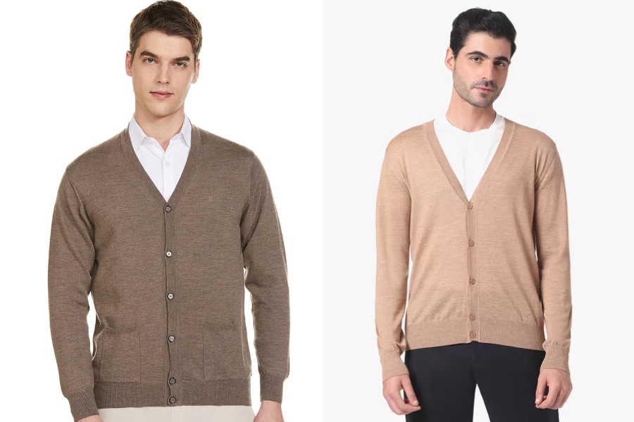 Mẫu áo len cardigan nam hàng hiệu nhà Armani