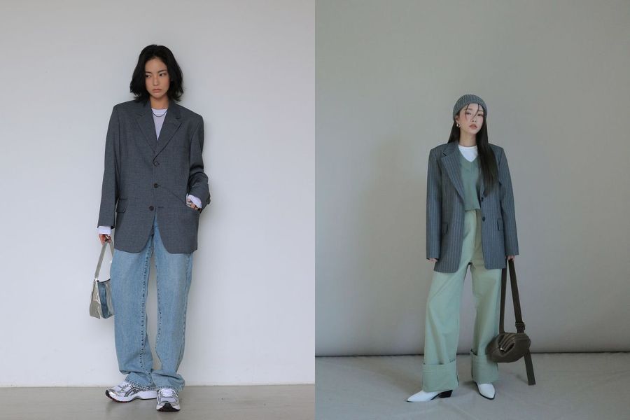 Blazer ngoại cỡ độn vai