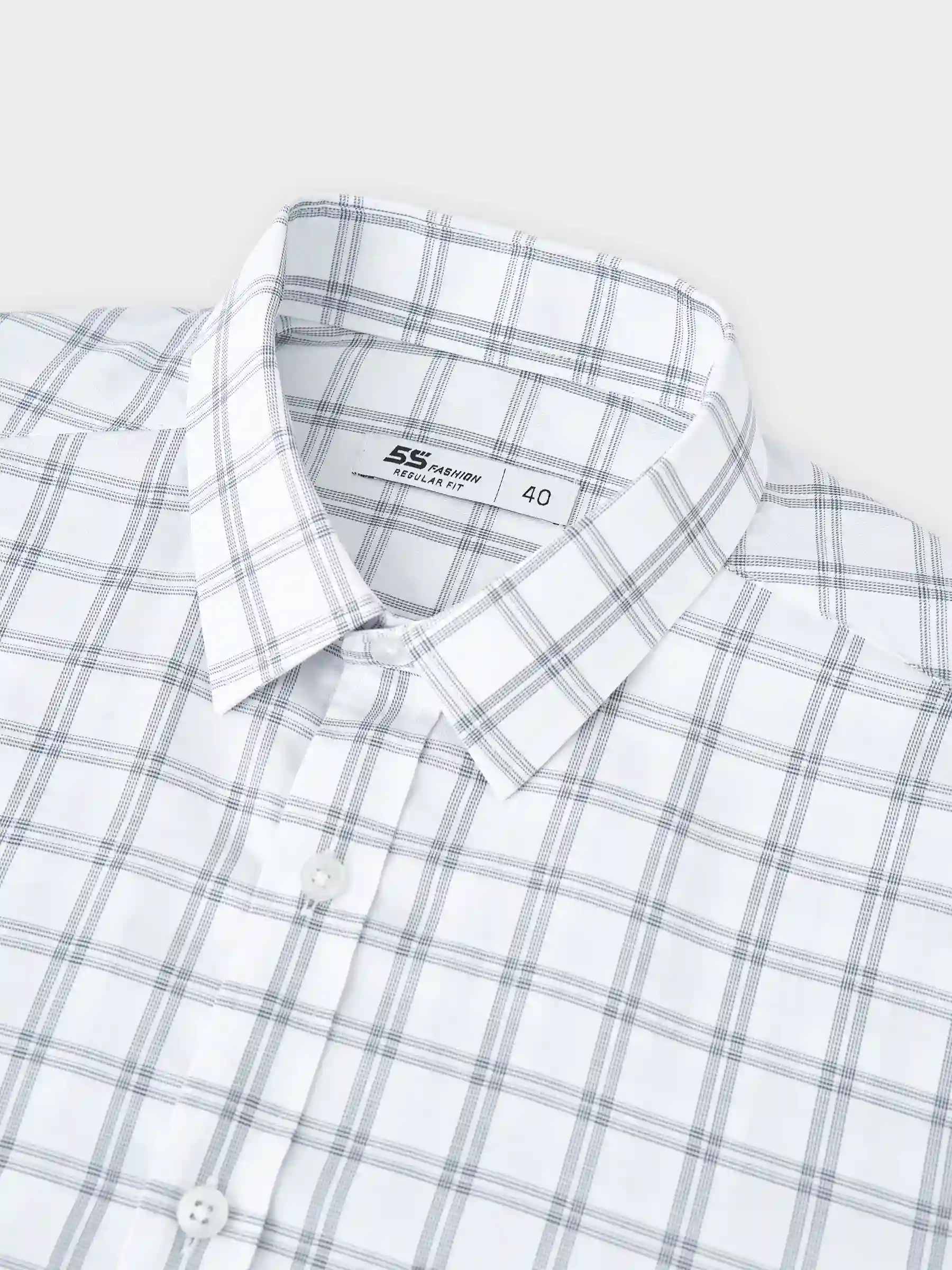 Áo Sơ Mi Nam Ngắn Tay 5S Fashion Kẻ Ô Phom Regular M0ASC26062