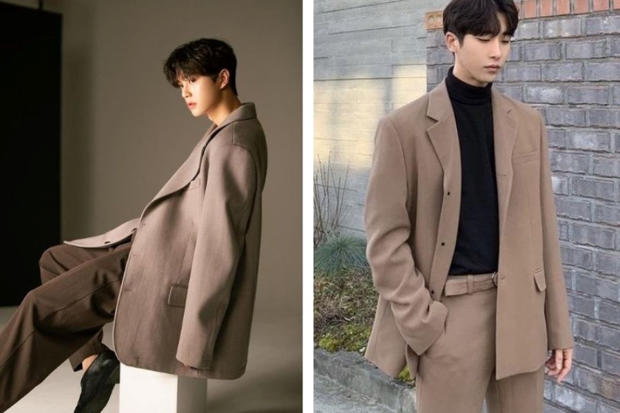 Phối quần nâu cùng blazer nâu trầm để biết Earth tone là gì