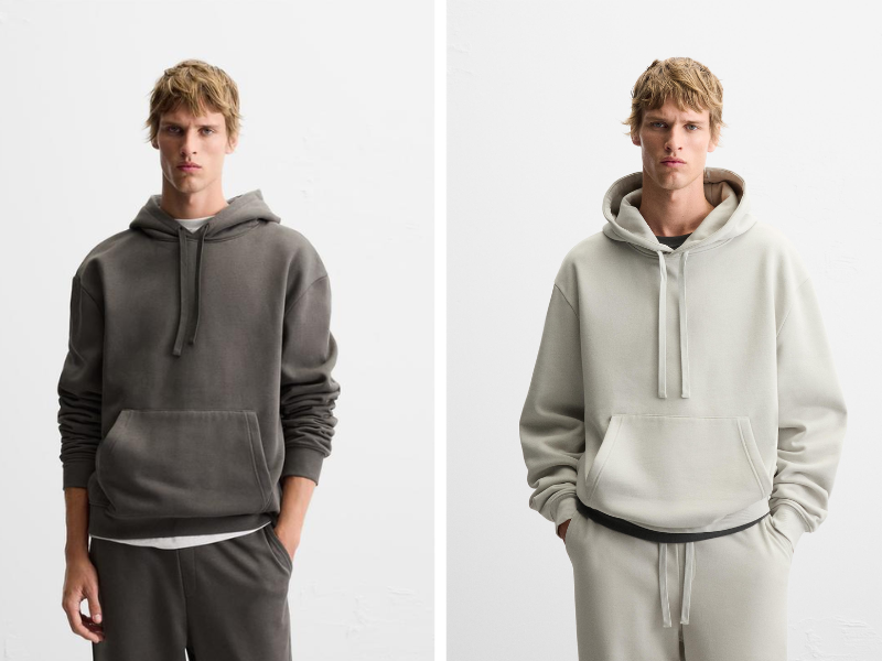 Áo hoodie nam đến từ ZARA dẫn đầu danh sách với chất lượng sản phẩm không cần bàn cãi.