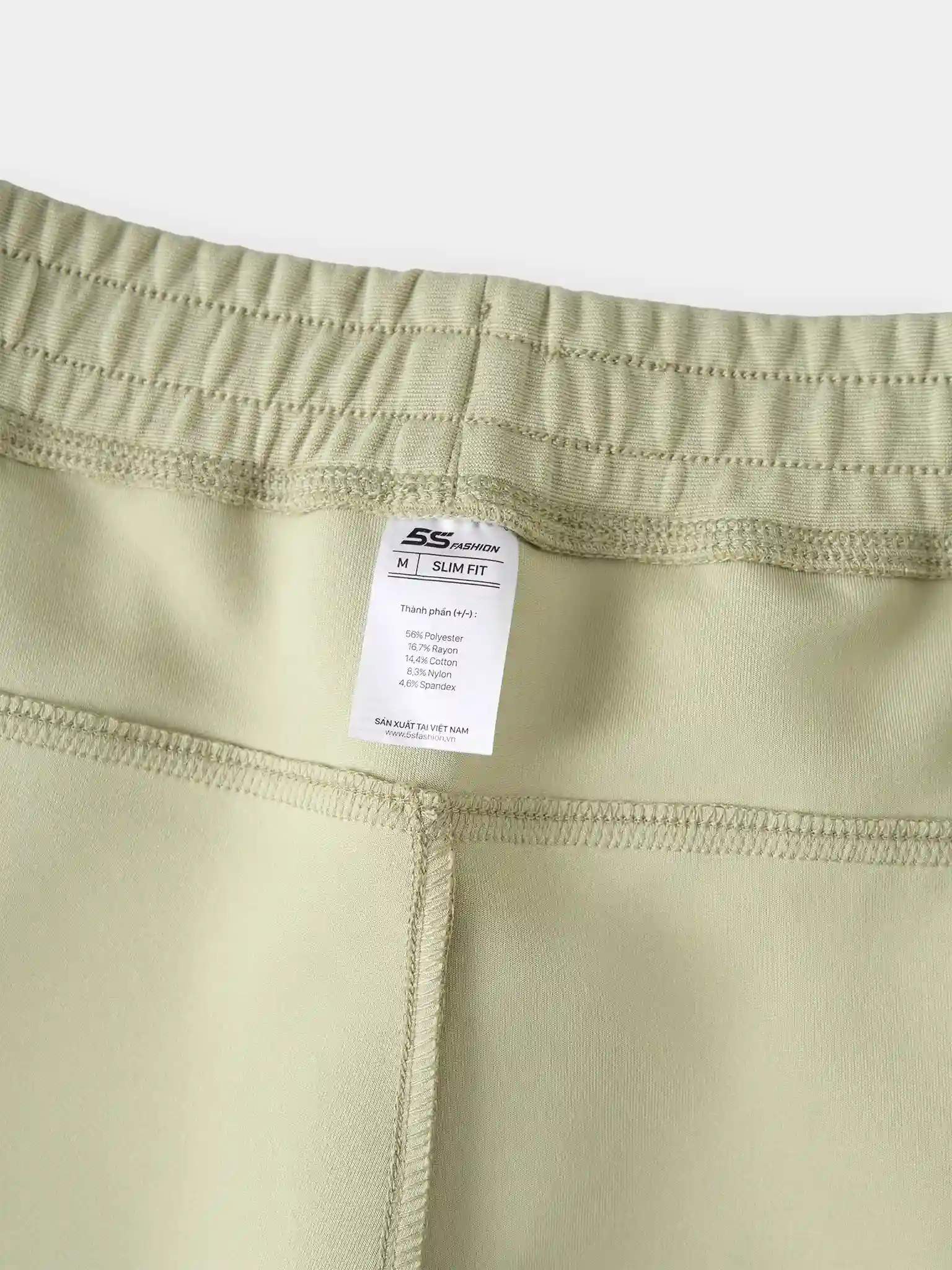 Quần Nỉ Nam Cạp Chun 5S Fashion Trơn Basic Phom Slimfit MBQNI25003