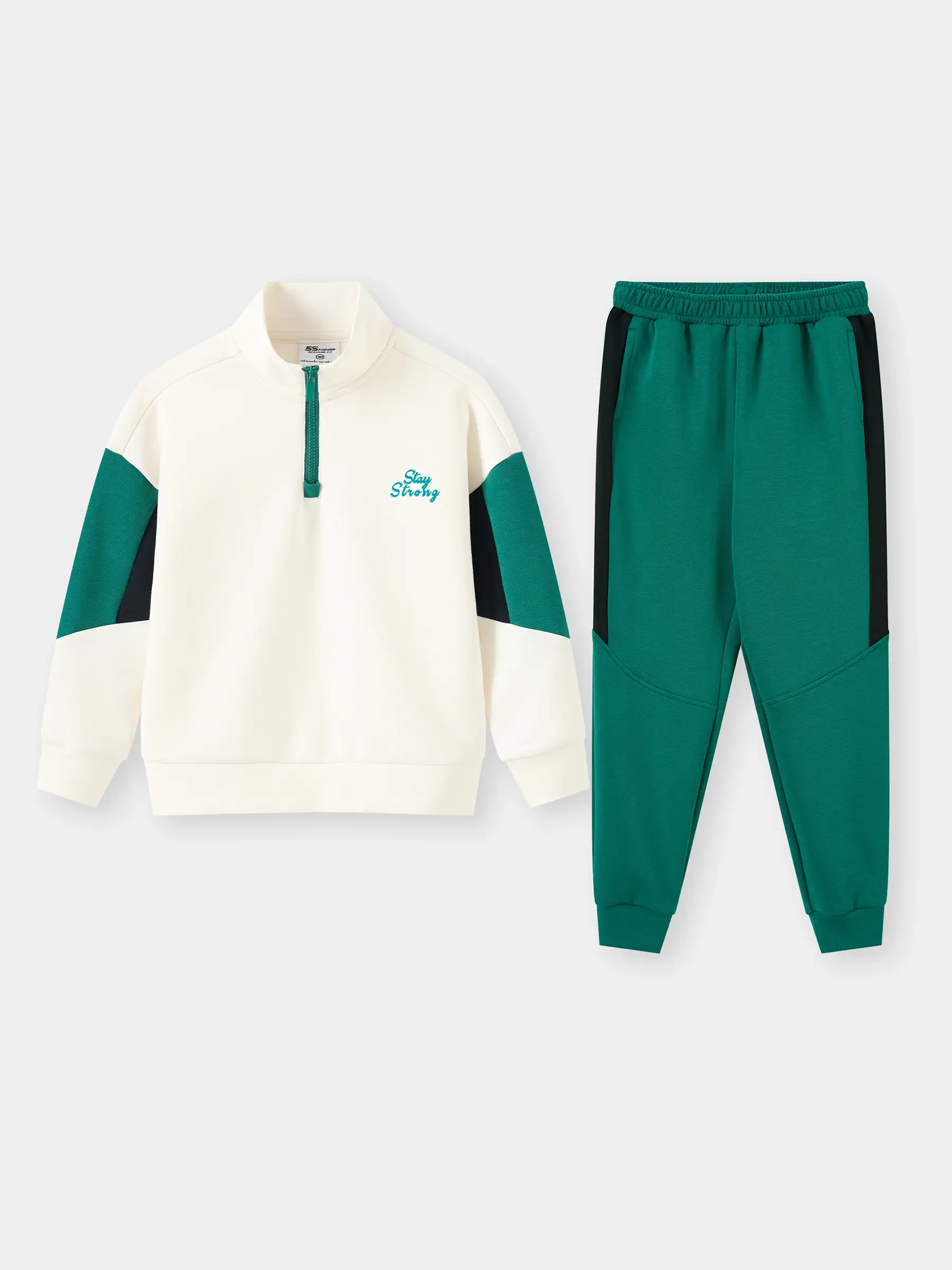 Set Bộ Nỉ Bé Trai 5S Fashion Cổ Khóa Can Phối BBNI25009