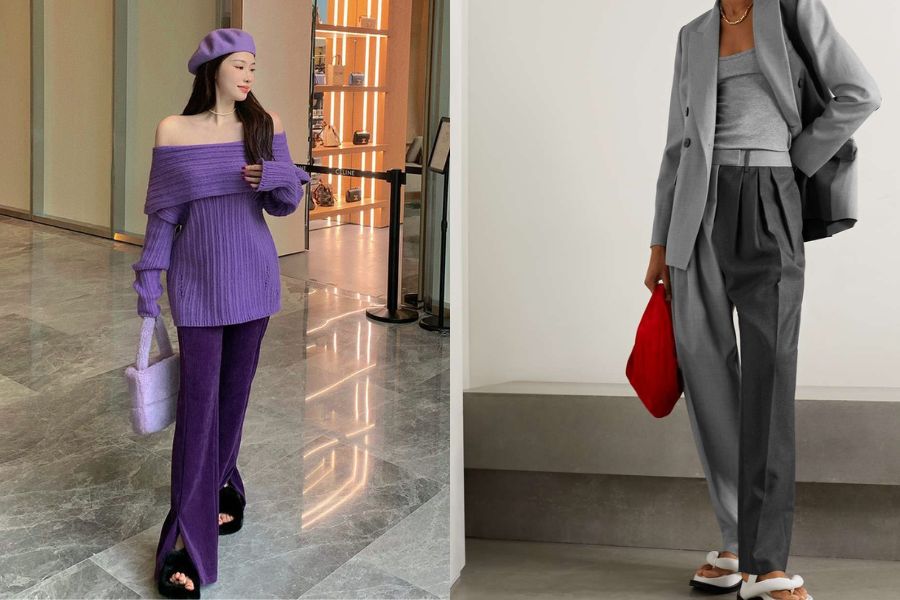 Cách phối màu liền kề trong các outfit thường ngày