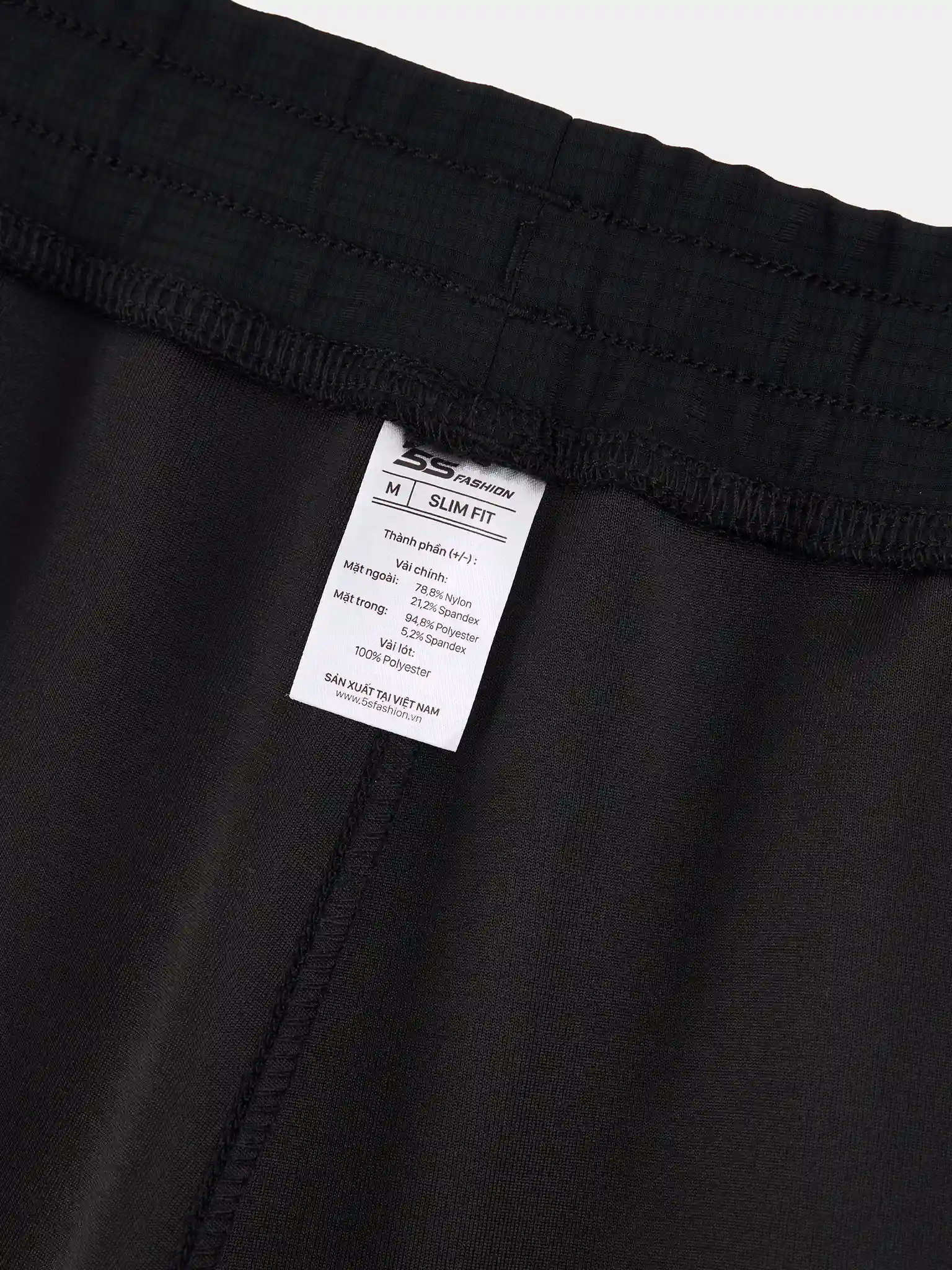 Set Bộ Nỉ Khóa Nam Cổ Trụ 5S Fashion Dệt Hiệu Ứng Phom Slimfit MBNK25020