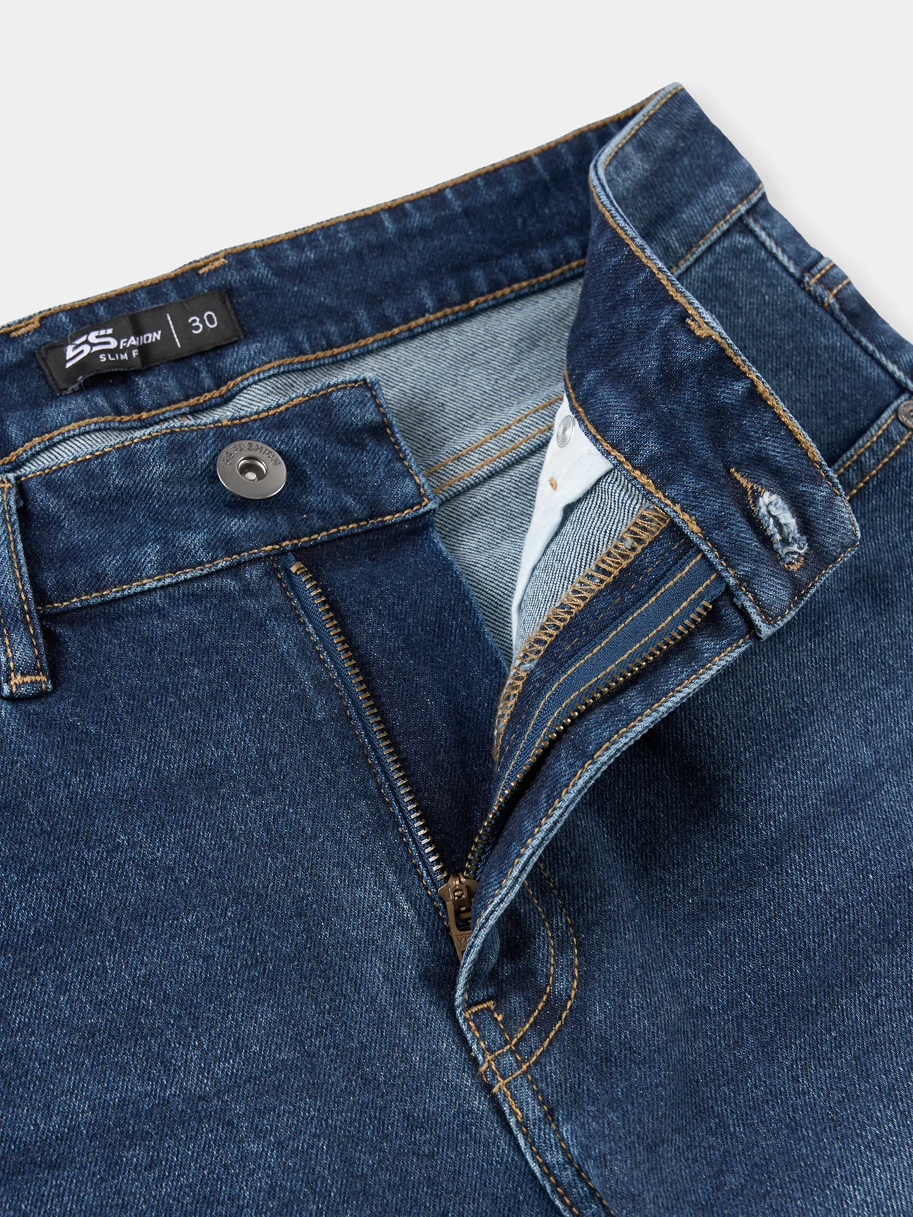 Quần Jean Nam 5S Fashion Phom Slimfit Chần Chỉ Nổi M0QJE25009