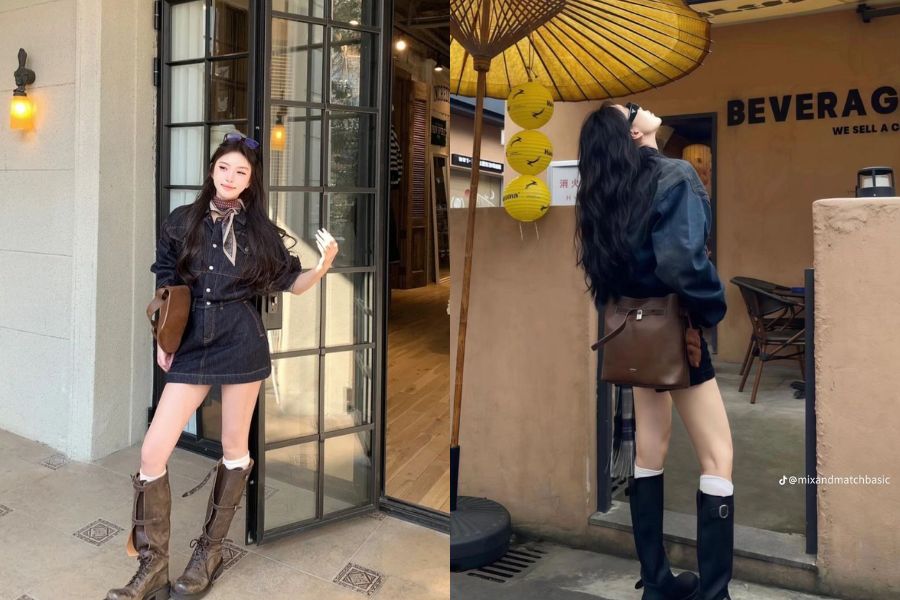 Áo khoác croptop denim