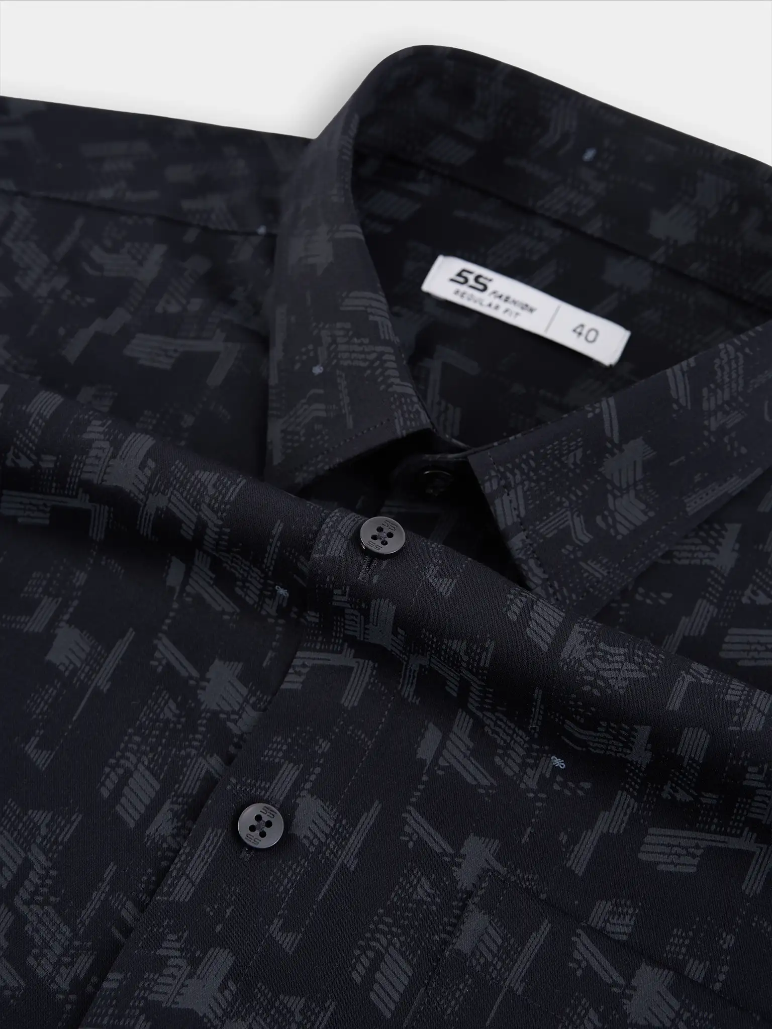 Áo Sơ Mi Dài Tay Nam 5S Fashion Họa Tiết Phom Regular M0ASM25014