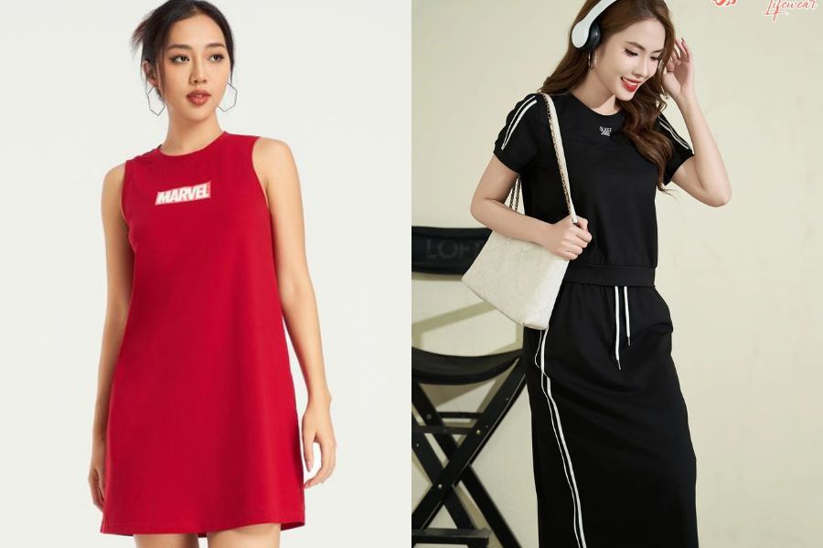 Đầm váy làm từ vải Cotton Spandex