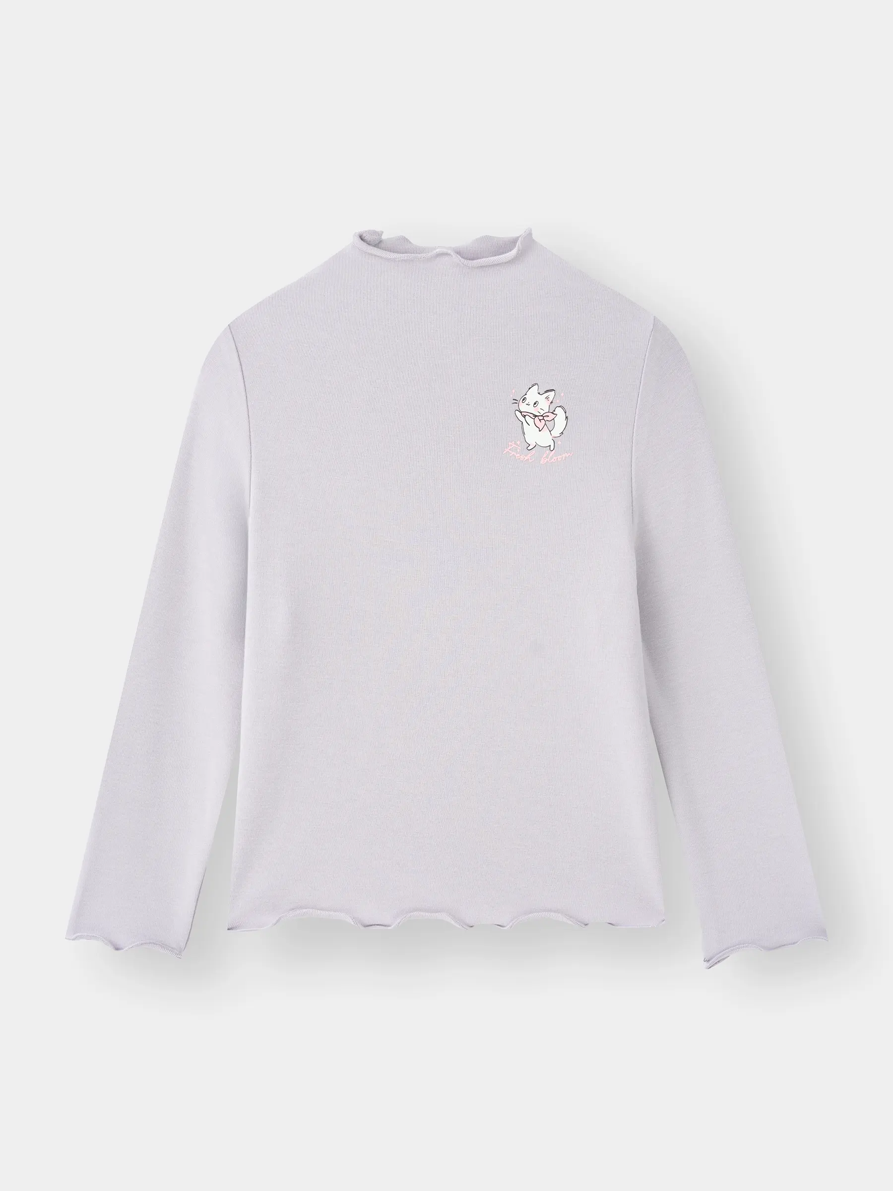 Áo Giữ Nhiệt Bé Gái 5S Fashion Họa Tiết Mèo Dễ Thương G0AGN25001