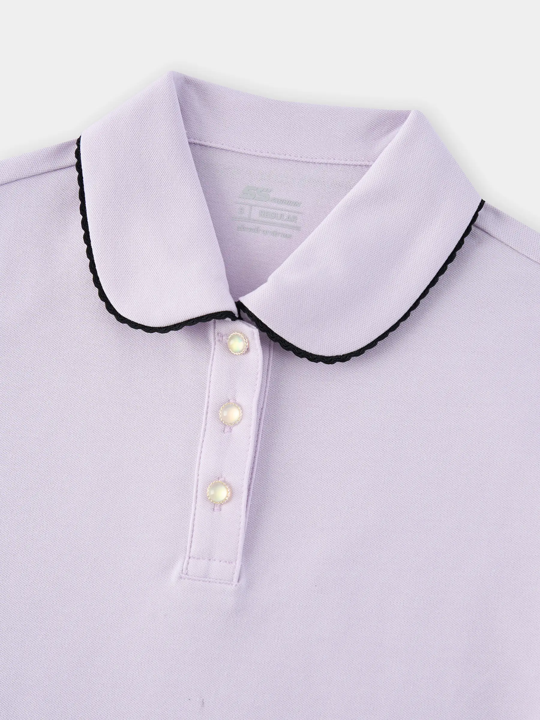 Áo Polo Nữ Cổ Cách Điệu 5S Fashion Phom Regular W0APC26009