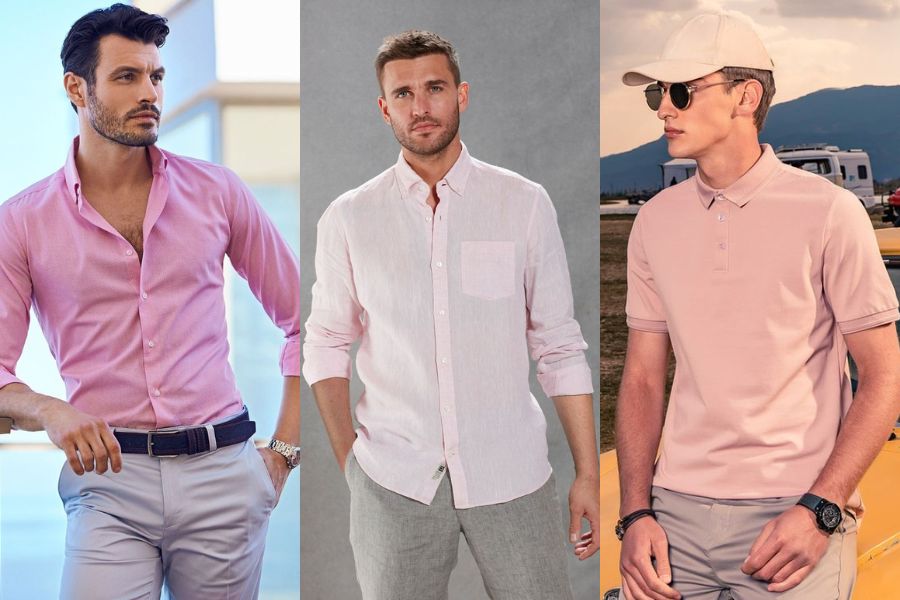 Set 5: Gray Pants Mix Pink Shirt