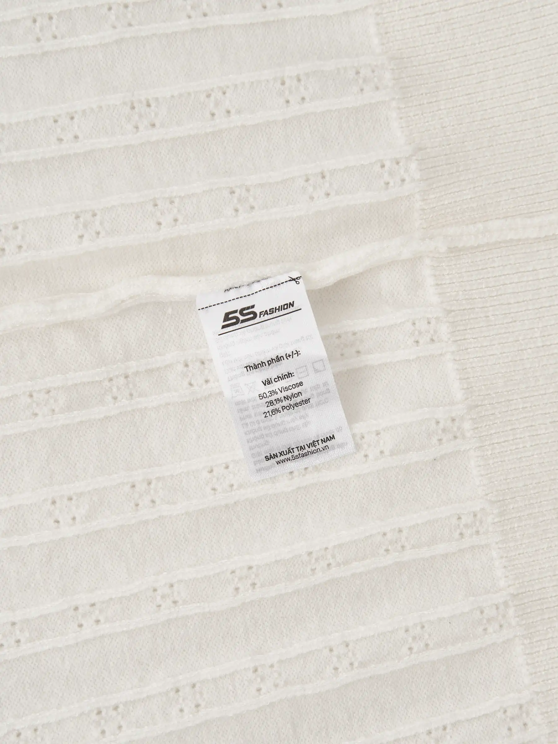 Áo Len Cộc Tay Nữ 5S Fashion Dệt Hiệu Ứng W0ALC25006