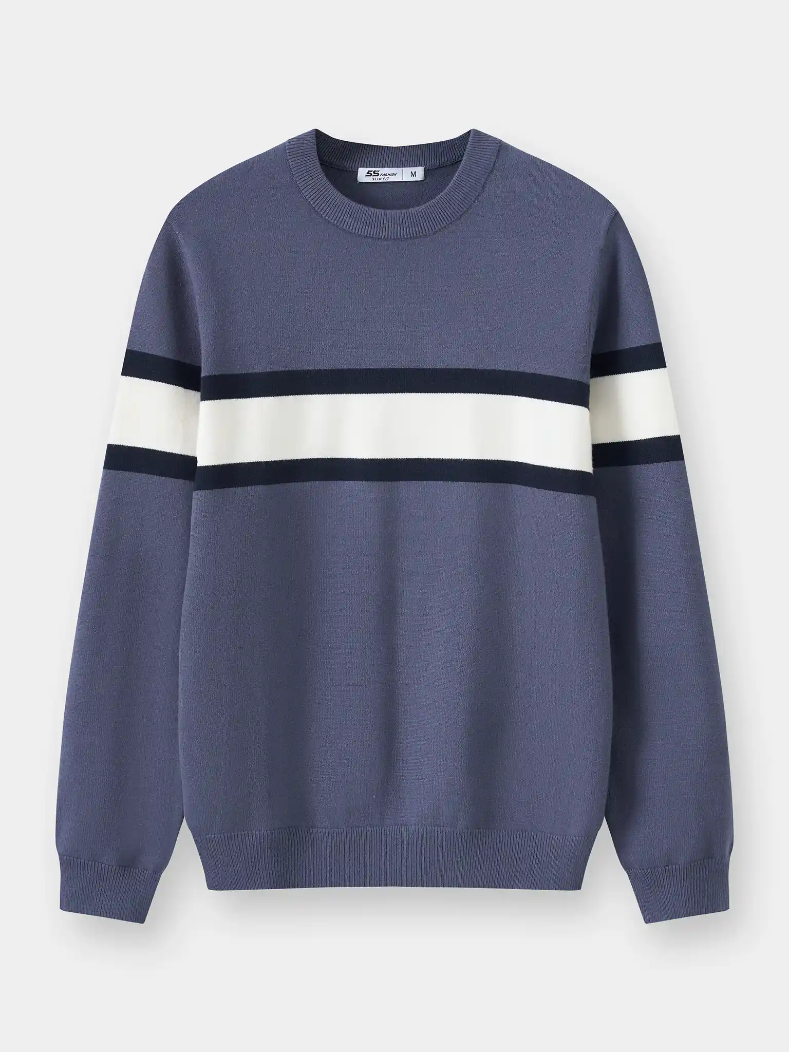 Áo Len Nam 5S Fashion Kẻ Ngang Phom Slimfit M0ALE25001