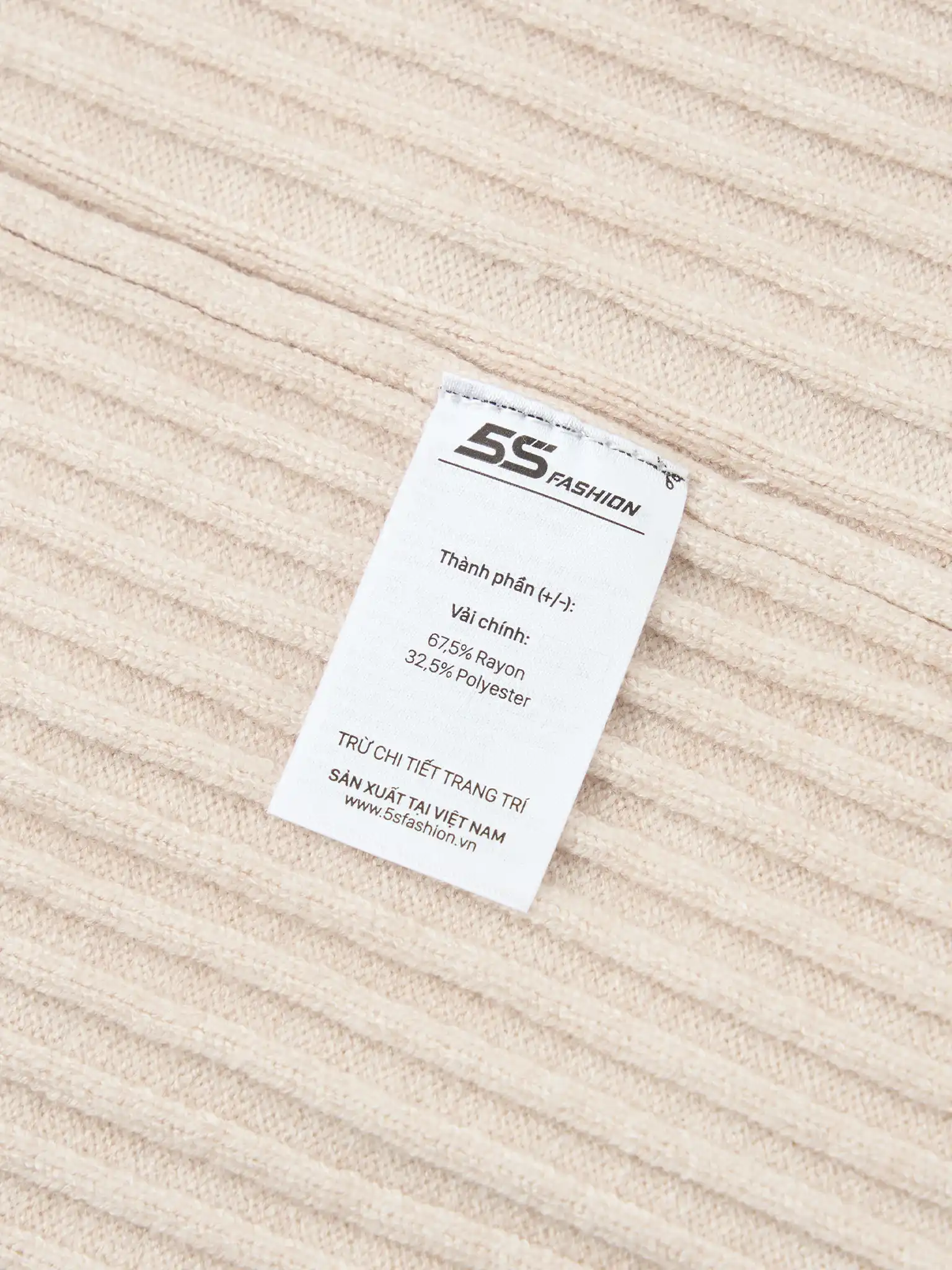 Áo Len Nữ 5S Fashion Cổ Layer Hiệu Ứng Sọc W0ALE25001