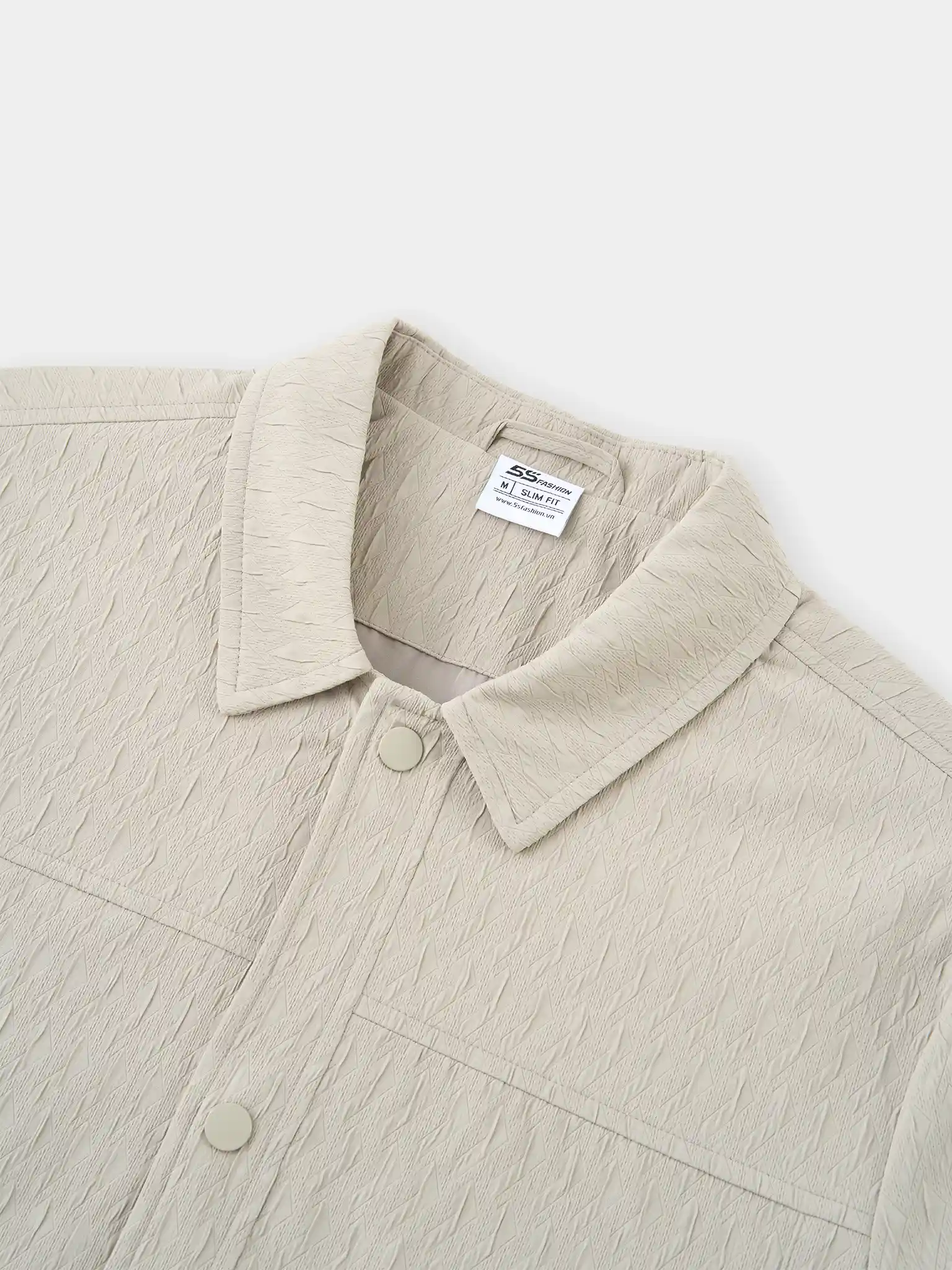 Áo Khoác Thời Trang Nam 5S Fashion Cổ Đức Dệt Hiệu Ứng M0AKH25018