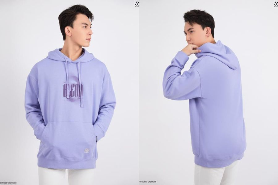 Áo hoodie màu tím 360