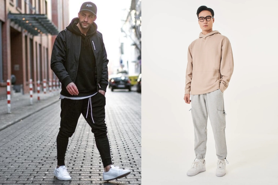 Năng động hơn với áo hoodie và quần jogger