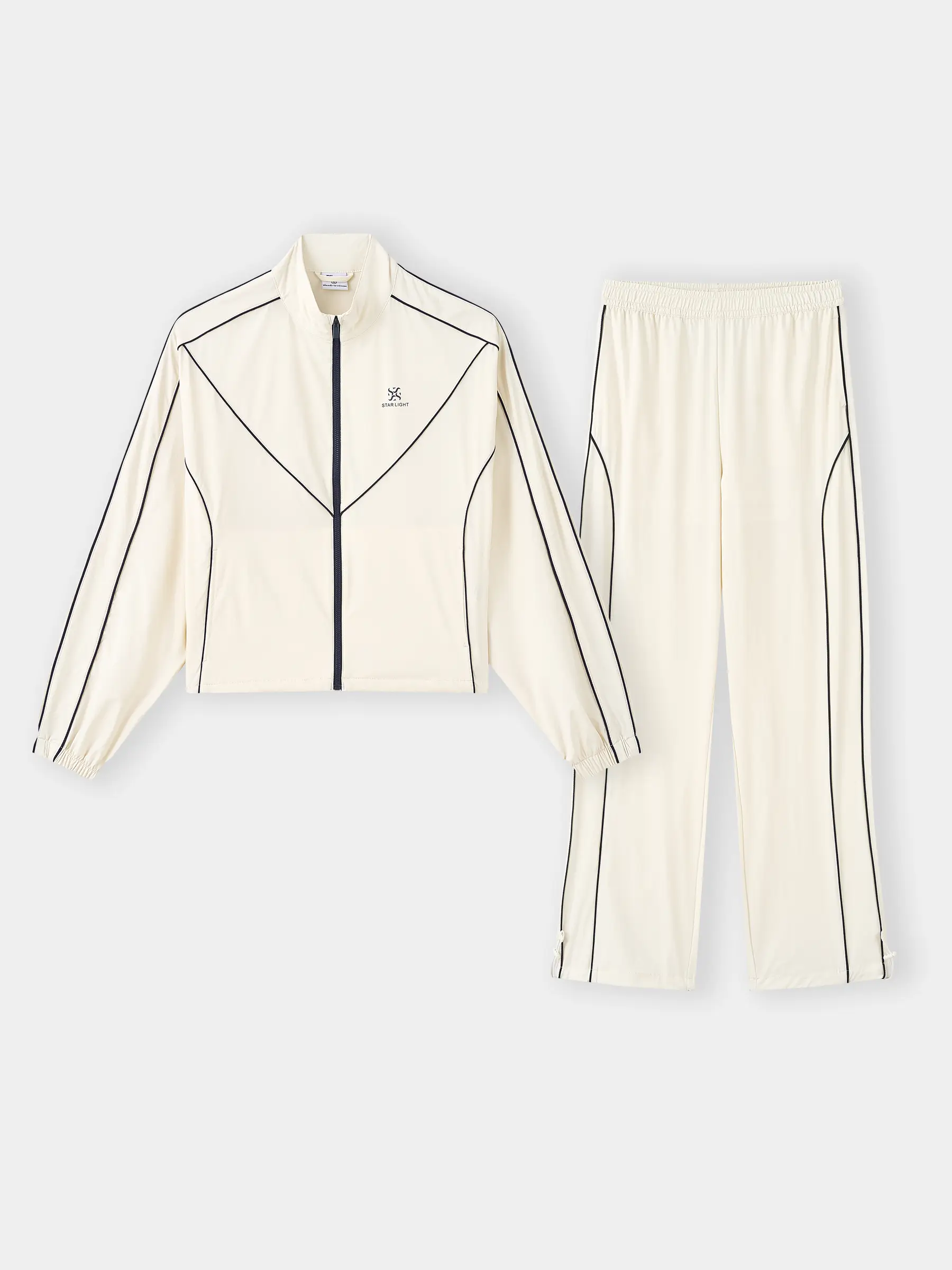 Set Bộ Gió Nữ 5S Fashion Phối Line Nữ Tính Phom Regular WBKG25007