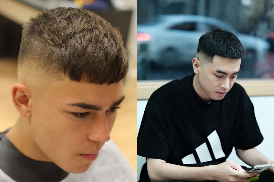 Tóc caesar cut 